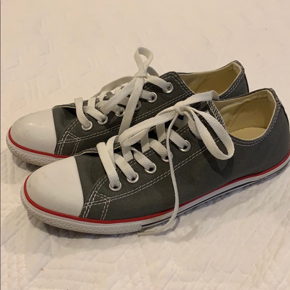 Grey Converse shoes